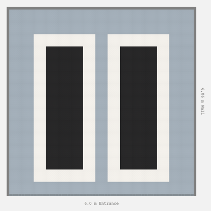 ULTRATUFF Parking Bay Plain Infill Design Base: Silver Grey - Outline: Alpine White - Infill: Jet Black