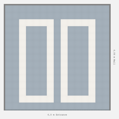 ULTRATUFF Parking Bay Plain Infill Design Base: Silver Grey - Outline: Alpine White - Infill: Silver Grey