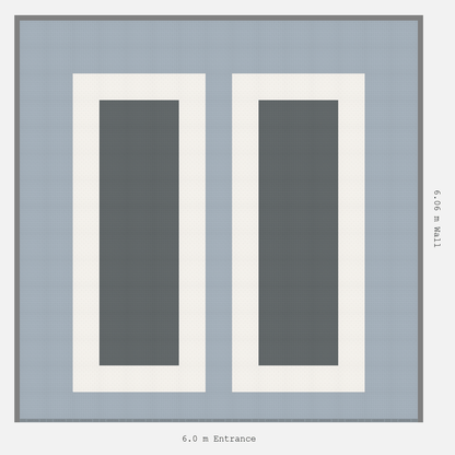 ULTRATUFF Parking Bay Plain Infill Design Base: Silver Grey - Outline: Alpine White - Infill: Space Grey