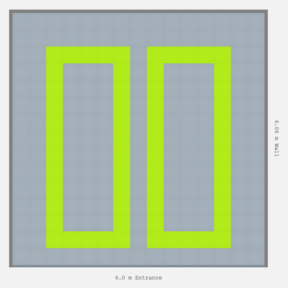 ULTRATUFF Parking Bay Plain Infill Design Base: Silver Grey - Outline: Electric Green - Infill: Silver Grey