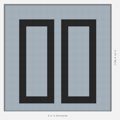 ULTRATUFF Parking Bay Plain Infill Design Base: Silver Grey - Outline: Jet Black - Infill: Silver Grey