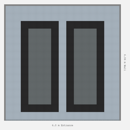 ULTRATUFF Parking Bay Plain Infill Design Base: Silver Grey - Outline: Jet Black - Infill: Space Grey