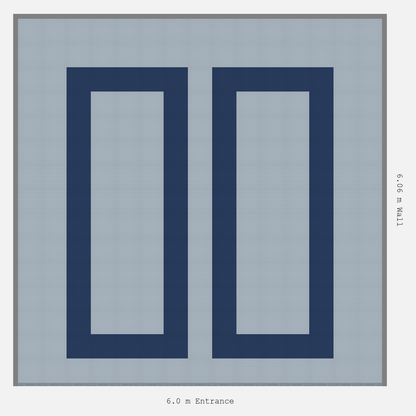 ULTRATUFF Parking Bay Plain Infill Design Base: Silver Grey - Outline: Night Blue - Infill: Silver Grey