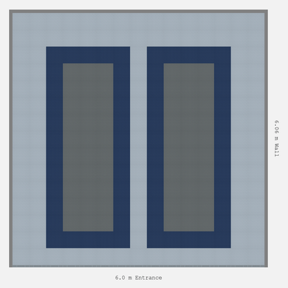 ULTRATUFF Parking Bay Plain Infill Design Base: Silver Grey - Outline: Night Blue - Infill: Space Grey