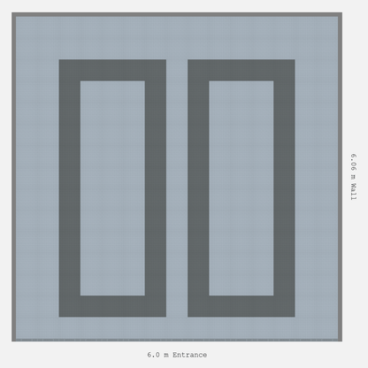 ULTRATUFF Parking Bay Plain Infill Design Base: Silver Grey - Outline: Space Grey - Infill: Silver Grey