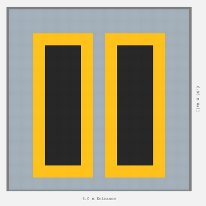 ULTRATUFF Parking Bay Plain Infill Design Base: Silver Grey - Outline: Speed Yellow - Infill: Jet Black