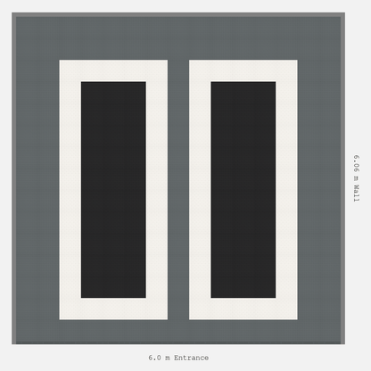 ULTRATUFF Parking Bay Plain Infill Design Base: Space Grey - Outline: Alpine White - Infill: Jet Black