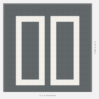 ULTRATUFF Parking Bay Plain Infill Design Base: Space Grey - Outline: Alpine White - Infill: Space Grey