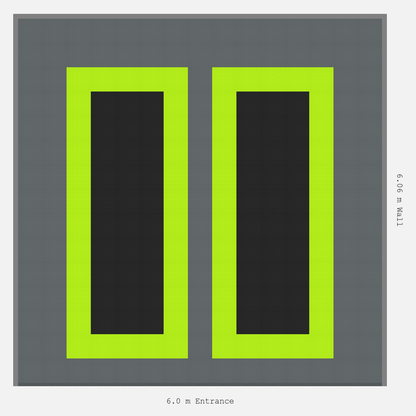 ULTRATUFF Parking Bay Plain Infill Design Base: Space Grey - Outline: Electric Green - Infill: Jet Black