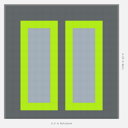 ULTRATUFF Parking Bay Plain Infill Design Base: Space Grey - Outline: Electric Green - Infill: Silver Grey