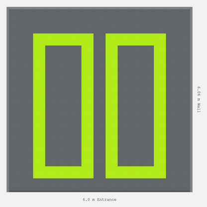 ULTRATUFF Parking Bay Plain Infill Design Base: Space Grey - Outline: Electric Green - Infill: Space Grey