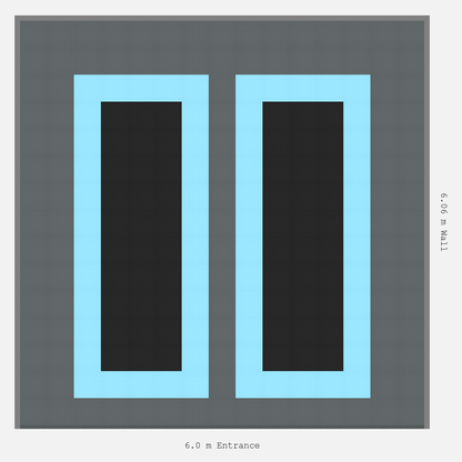 ULTRATUFF Parking Bay Plain Infill Design Base: Space Grey - Outline: Gulf Blue - Infill: Jet Black