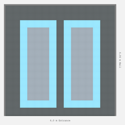 ULTRATUFF Parking Bay Plain Infill Design Base: Space Grey - Outline: Gulf Blue - Infill: Silver Grey