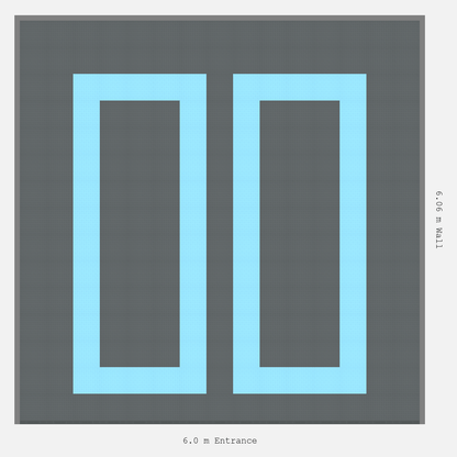 ULTRATUFF Parking Bay Plain Infill Design Base: Space Grey - Outline: Gulf Blue - Infill: Space Grey