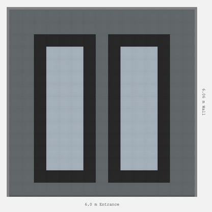 ULTRATUFF Parking Bay Plain Infill Design Base: Space Grey - Outline: Jet Black - Infill: Silver Grey