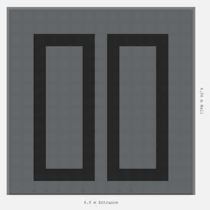 ULTRATUFF Parking Bay Plain Infill Design Base: Space Grey - Outline: Jet Black - Infill: Space Grey