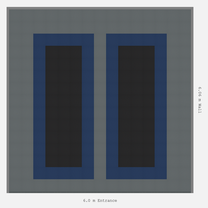 ULTRATUFF Parking Bay Plain Infill Design Base: Space Grey - Outline: Night Blue - Infill: Jet Black