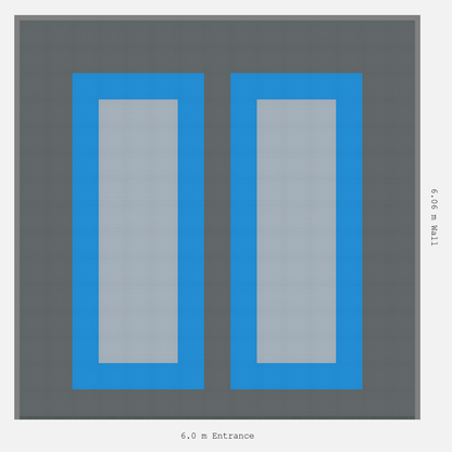 ULTRATUFF Parking Bay Plain Infill Design Base: Space Grey - Outline: Riviera Blue - Infill: Silver Grey