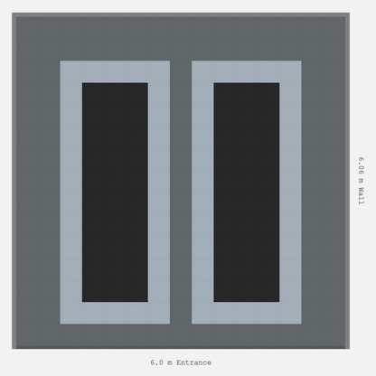 ULTRATUFF Parking Bay Plain Infill Design Base: Space Grey - Outline: Silver Grey - Infill: Jet Black
