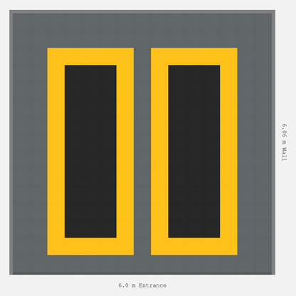 ULTRATUFF Parking Bay Plain Infill Design Base: Space Grey - Outline: Speed Yellow - Infill: Jet Black