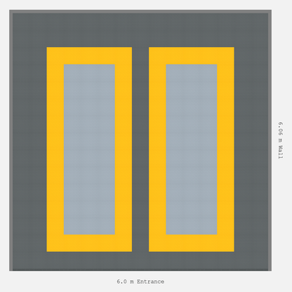 ULTRATUFF Parking Bay Plain Infill Design Base: Space Grey - Outline: Speed Yellow - Infill: Silver Grey