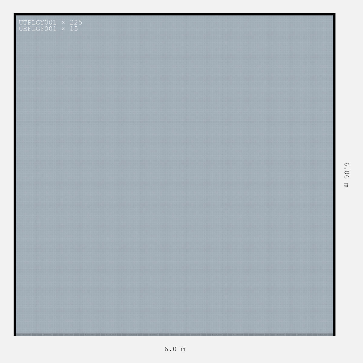 ULTRATUFF Plain Design Double Garage 6 x 6 M Silver Grey