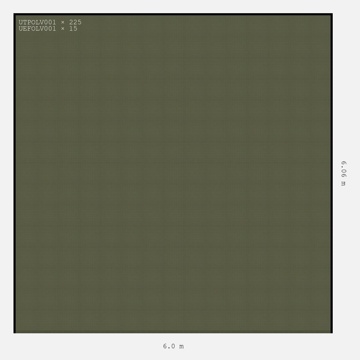 ULTRATUFF Plain Design Double Garage 6 x 6 M Tactical Olive