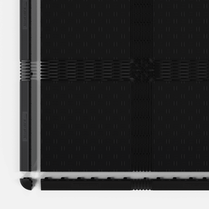 EXTENDER Strips in Jet Black in an ULTRATUFF™ floor with the edge ramps lifted away