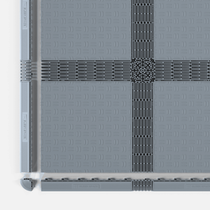 EXTENDER Strips in Silver Grey in an ULTRATUFF™ floor with the edge ramps lifted away