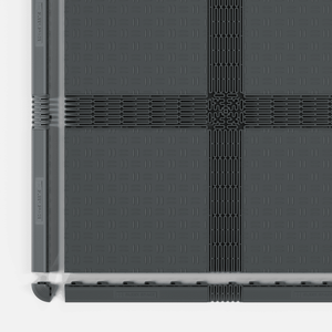 EXTENDER Strips in Space Grey in an ULTRATUFF™ floor with the edge ramps lifted away