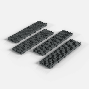 Four EXTENDER Strips in Space Grey, each 400 x 100 x 18 mm