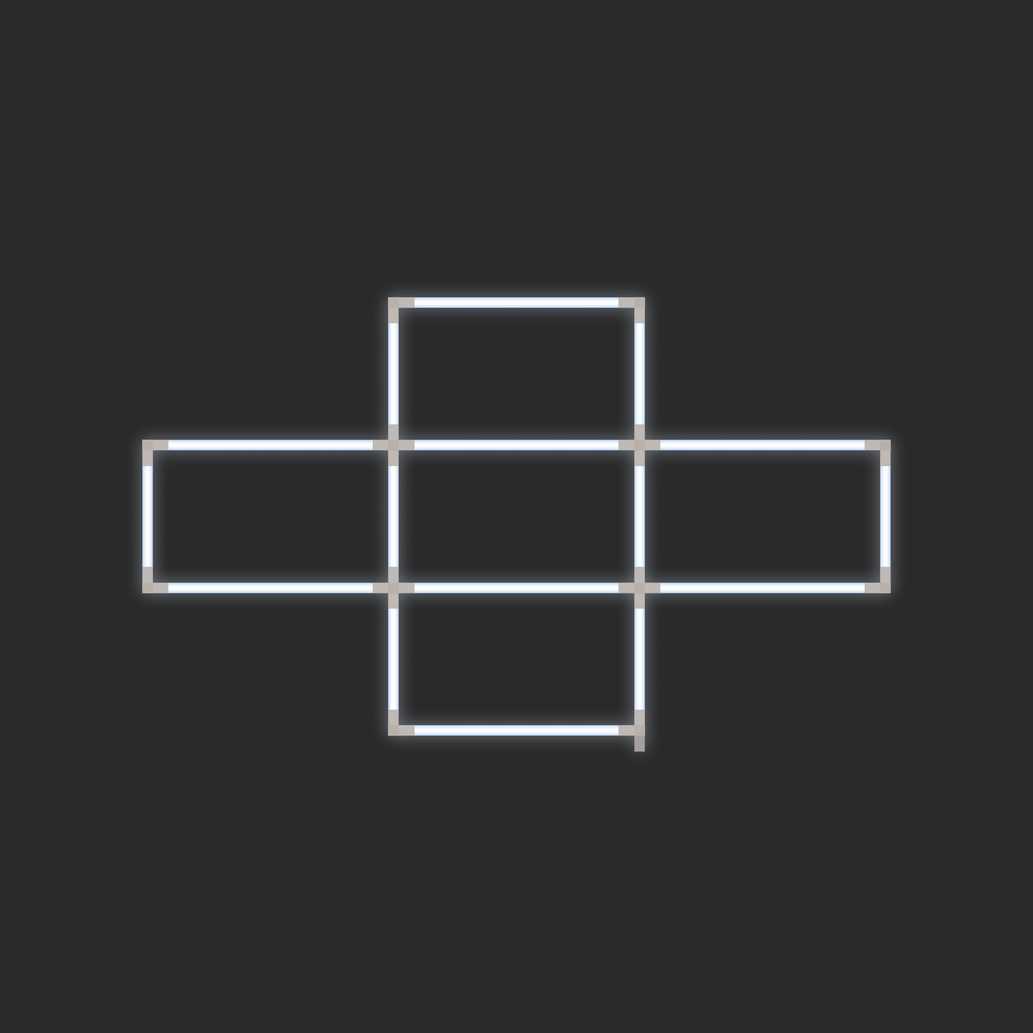 ULTRABEAM LED Light Kit Rect Offset 1.4x1.4m 96W — lit-iso