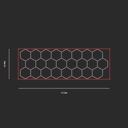ULTRABEAM LED Light Kit Hex Classic 2.4x6.9m 558W — Red