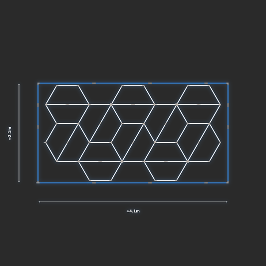ULTRABEAM LED Light Kit Hex Alternating 2.1x3.8m 378W — Blue