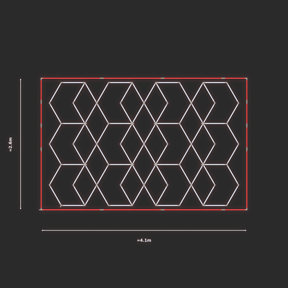 ULTRABEAM LED Light Kit Chevron 3.8x2.5m 528W — Red