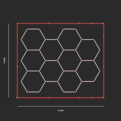 ULTRABEAM LED Light Kit Hex Classic 3.1x2.5m 252W — Red