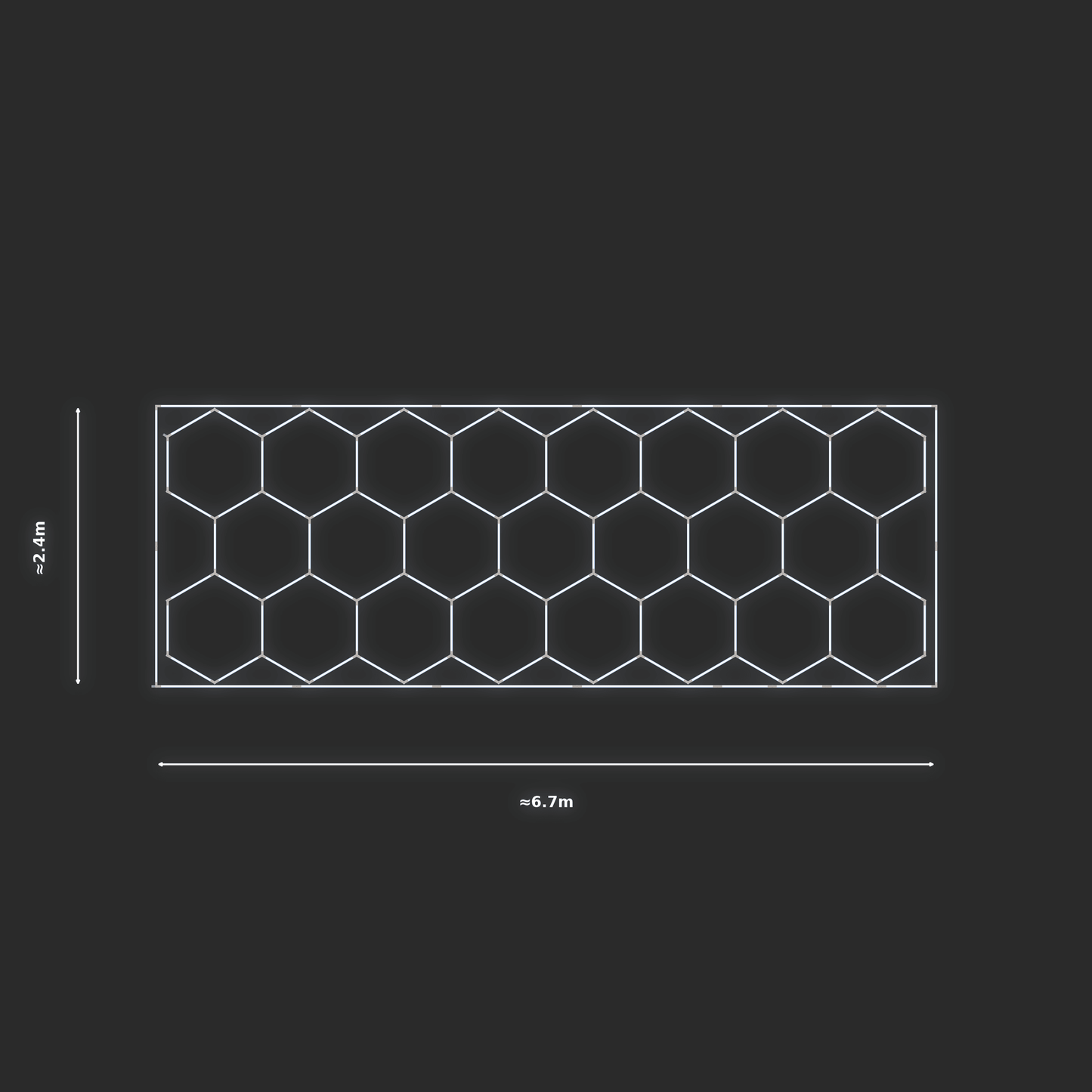 ULTRABEAM LED Light Kit Hex Classic 2.4x6.5m 540W — Cool White