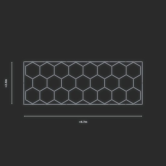 ULTRABEAM LED Light Kit Hex Classic 2.4x6.5m 540W — Cool White