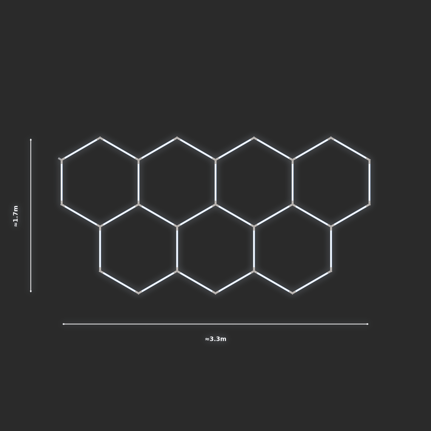ULTRABEAM LED Light Kit Hex Classic 1.7x3.3m 186W — None
