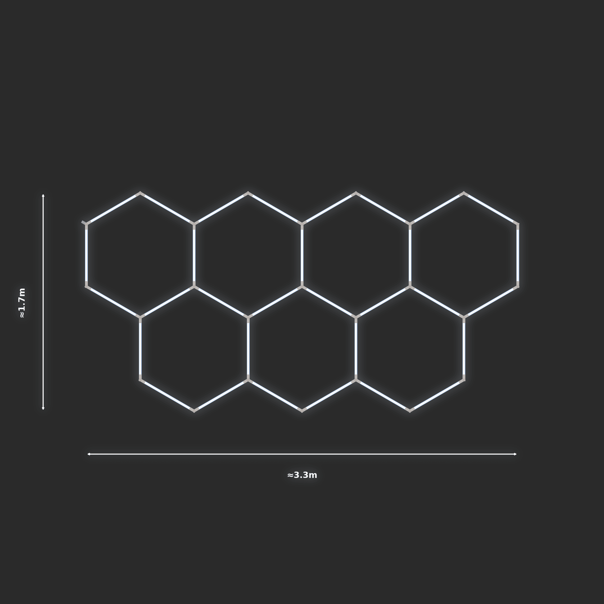 ULTRABEAM LED Light Kit Hex Classic 1.7x3.3m 186W — None