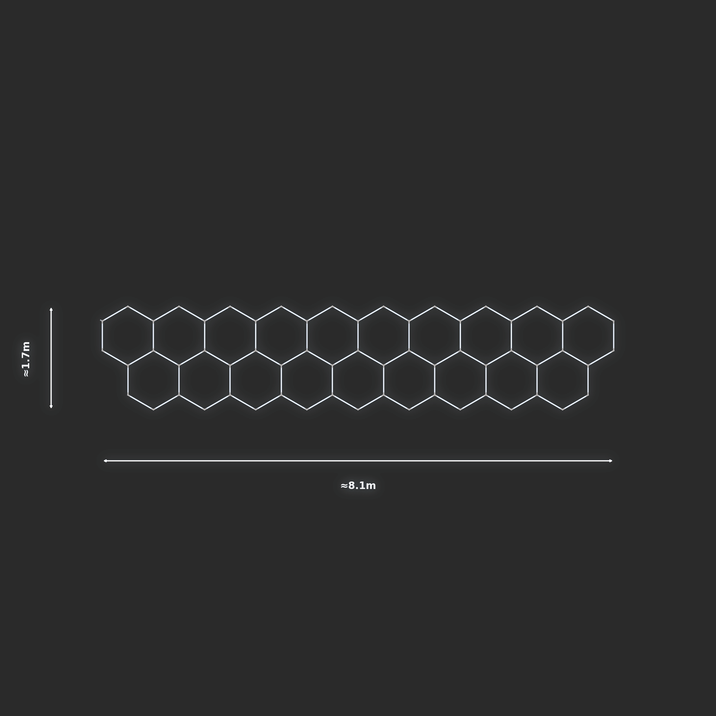 ULTRABEAM LED Light Kit Hex Classic 1.7x8.1m 474W — None