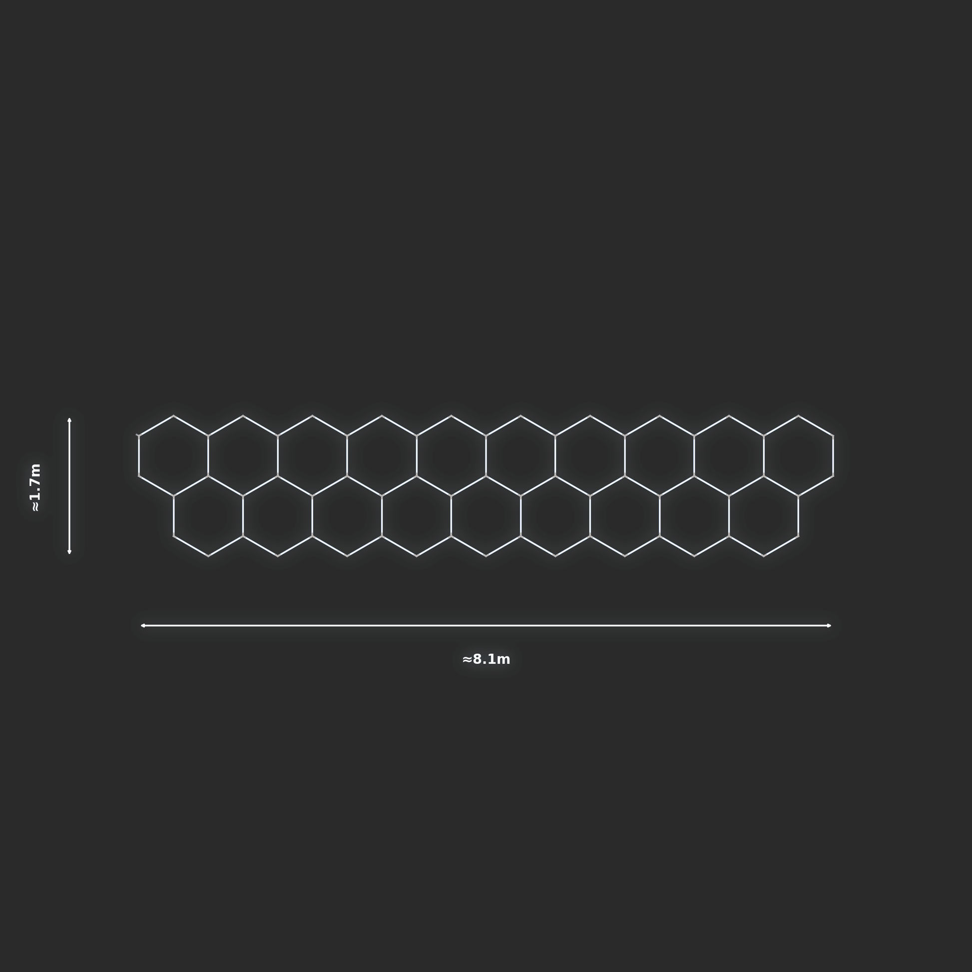 ULTRABEAM LED Light Kit Hex Classic 1.7x8.1m 474W — None