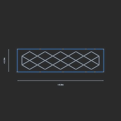 ULTRABEAM LED Light Kit Diamond Iso 1x4.1m 252W — Blue
