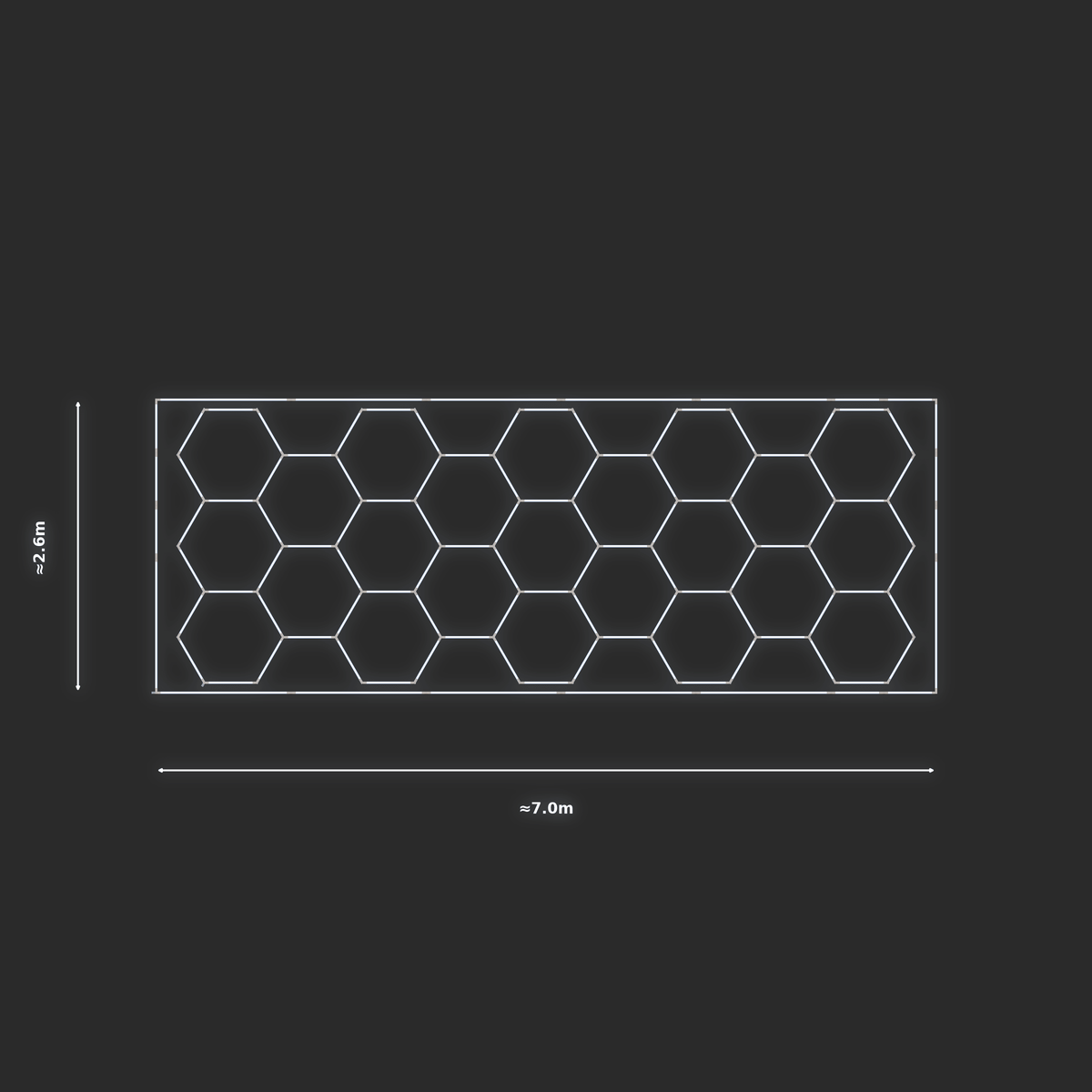 ULTRABEAM LED Light Kit Hex Classic 6.6x2.5m 552W — Cool White