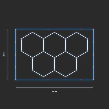 ULTRABEAM LED Light Kit Hex Classic 1.7x2.5m 138W — Blue