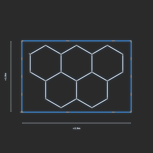 ULTRABEAM LED Light Kit Hex Classic 1.7x2.5m 138W — Blue