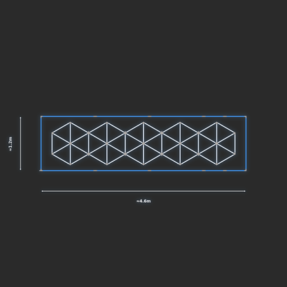 ULTRABEAM LED Light Kit Hex Subdivided 4.1x1m 336W — Blue