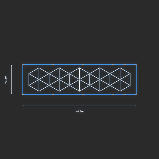 ULTRABEAM LED Light Kit Hex Subdivided 4.1x1m 336W — Blue