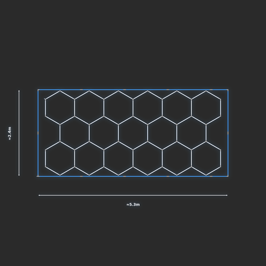 ULTRABEAM LED Light Kit Hex Classic 2.4x4.9m 408W — Blue