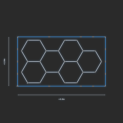 ULTRABEAM LED Light Kit Hex Classic 3.1x1.7m 168W — Blue